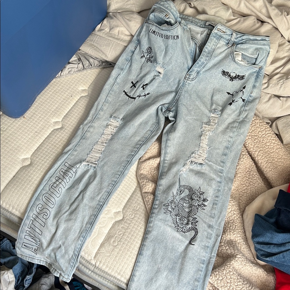 Rue 21 tattoo jeans